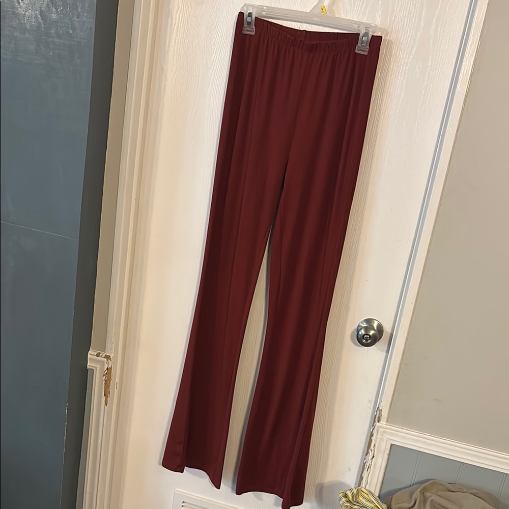 Maroon Wide Leg Pants for Casual Elegance